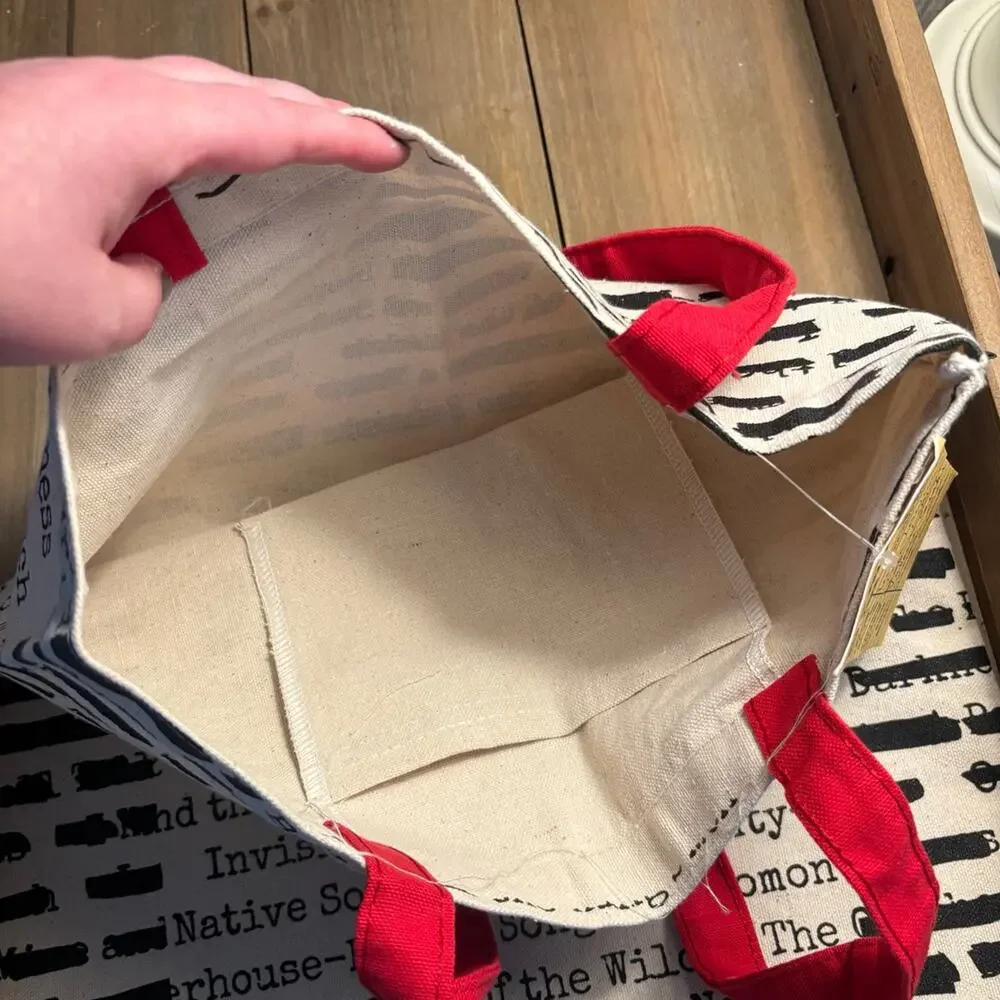Banned Books Tote Bag with Red Handles NWT - Picture 3 of 4